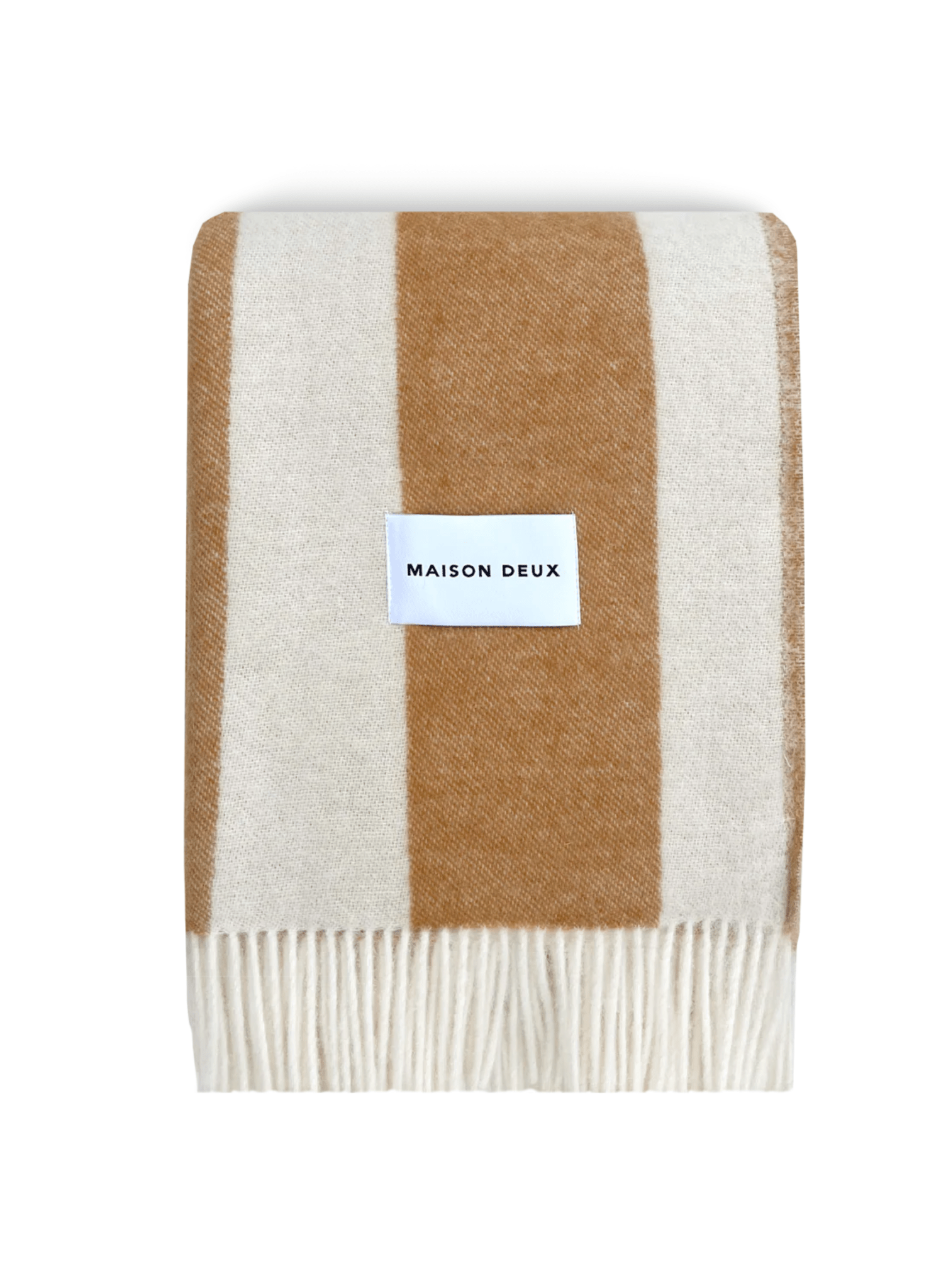 Maison Deux Wolldecke Rough Stripe Terra - hei - kju