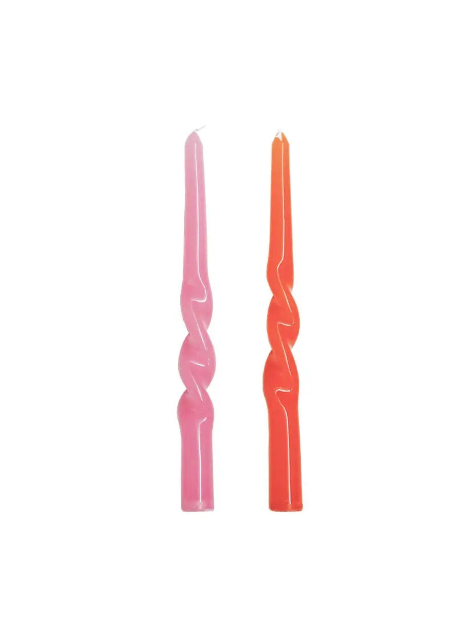 Mosey Me Twisted Kerzen 2 - er Set Rosa und Orange - hei - kju