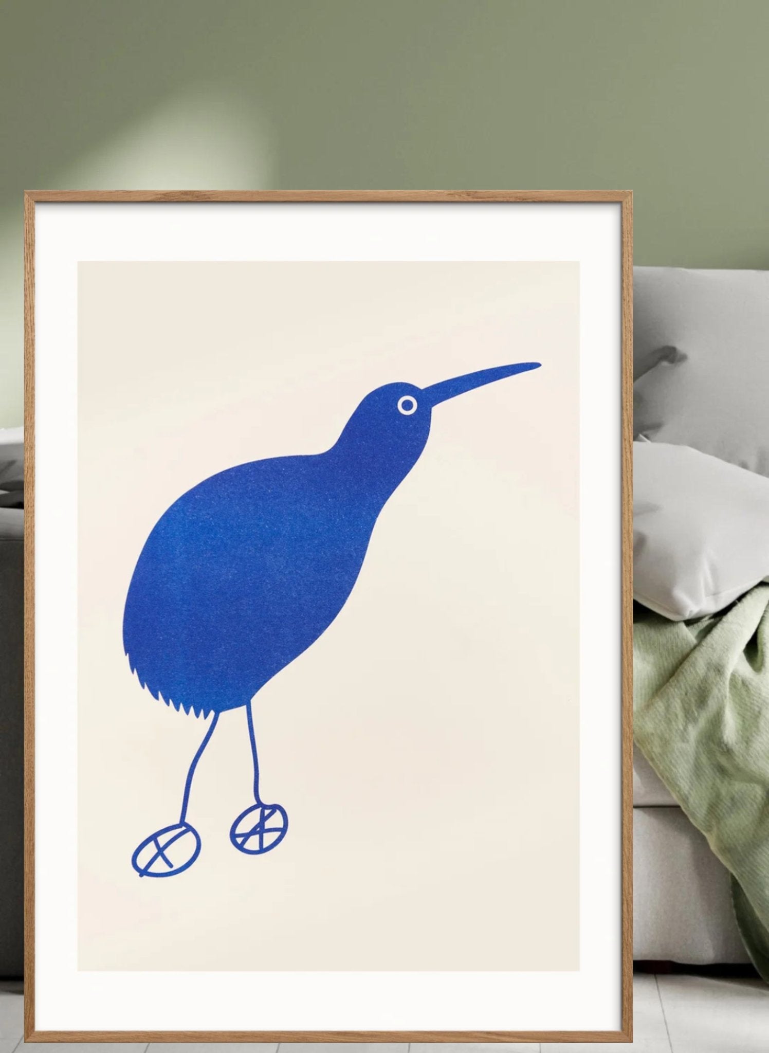 Poster & Frame Kiwi Blau - hei - kju