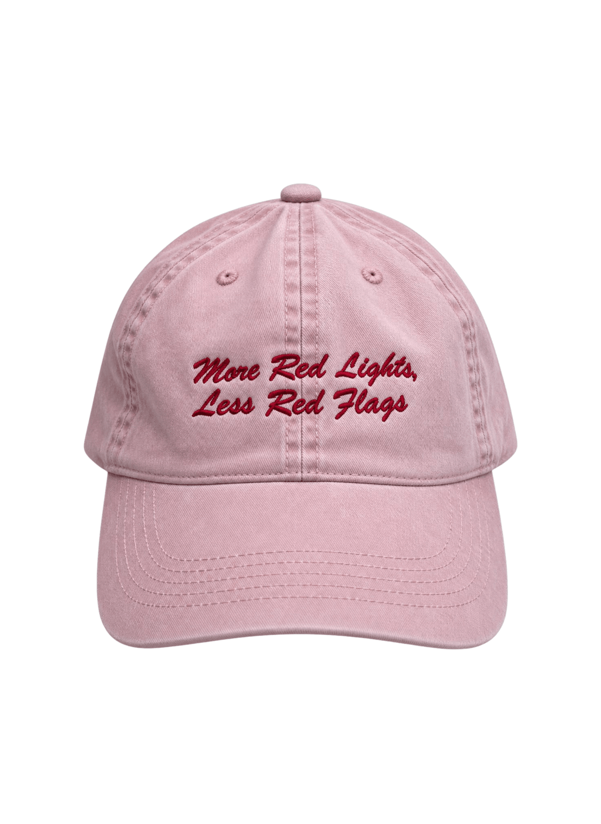 PYKĒ Cap More Red Lights, Less Red Flags - Washed Pink - hei-kju