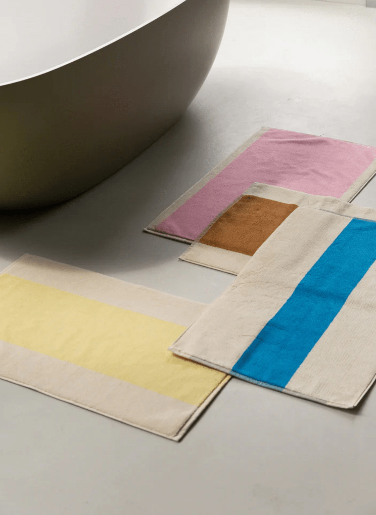 Suite702 Badematte 100% Baumwolle Gelb Orange - hei - kju