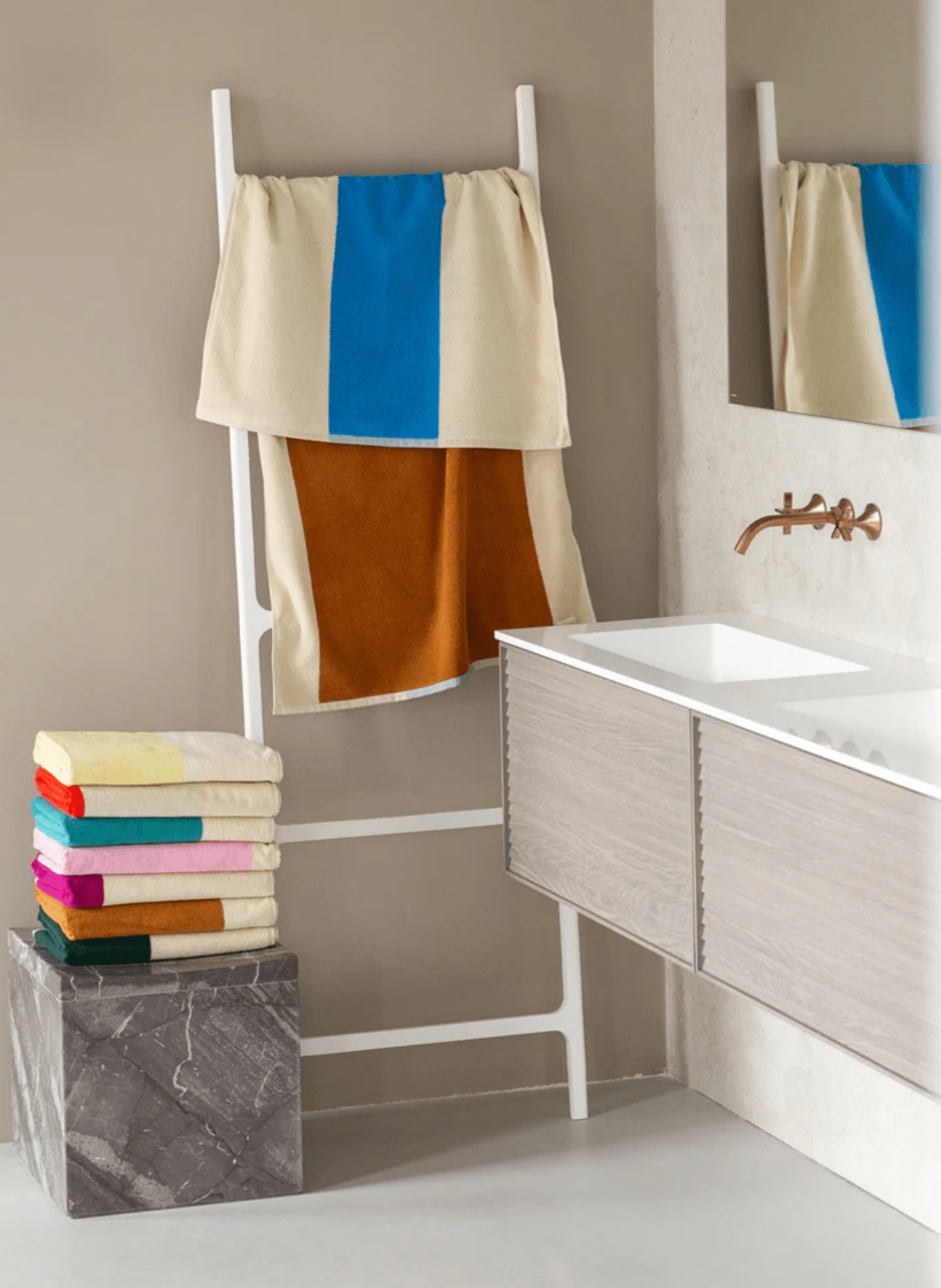 Suite702 Handtuch 100% Baumwolle Blau Toffee - hei - kju