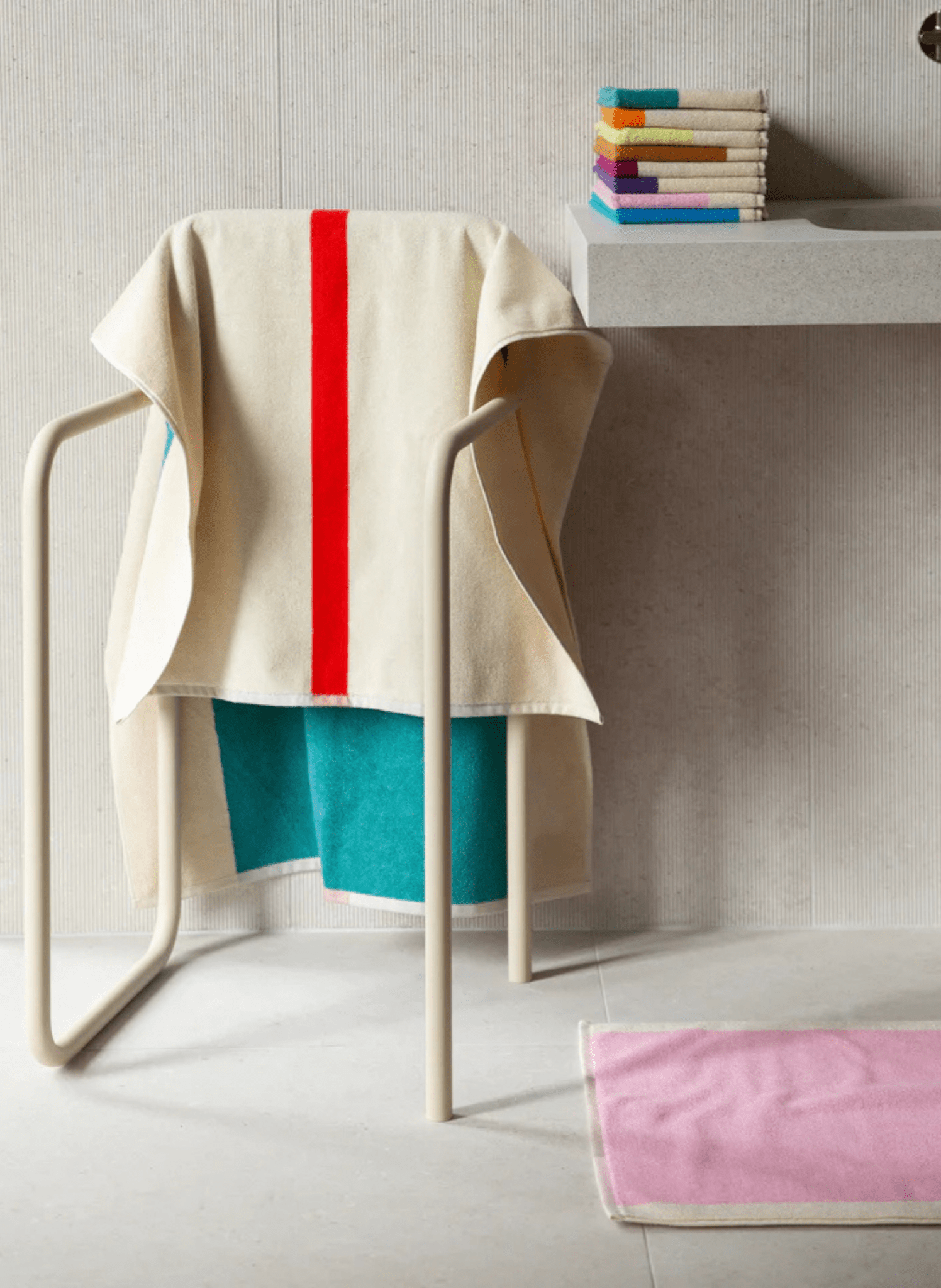 Suite702 Handtuch 100% Baumwolle Rot Türkis - hei - kju